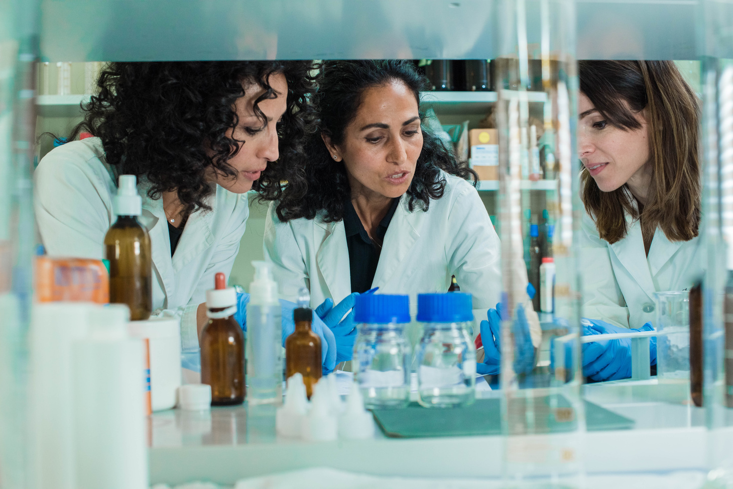 Female Chemical Engineers Female Scientists Working in a Lab